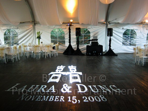 San Diego Wedding Gobo Monogram Projection Image (26)