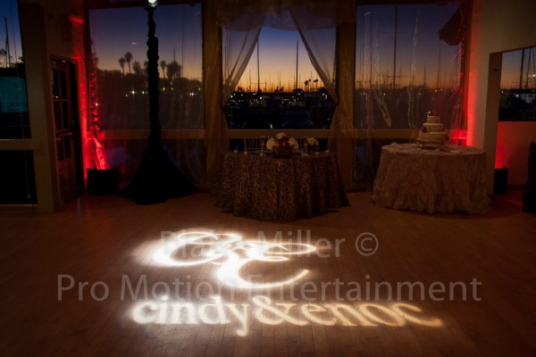 San Diego Wedding Gobo Monogram Projection Image (3)