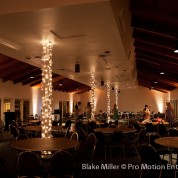 Marina Village Wedding String Lighting & Uplights