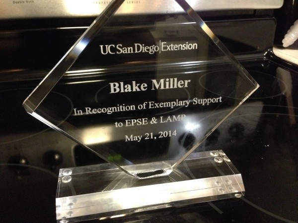 EPSE LAMP Graduation 2014 Blake Miller Award Image (2)